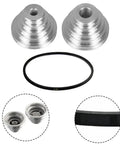Robust Aluminum Pagoda Pulley Wheel And V-Belt Set For Benchtop Drill Press With 5-Step Drive Kit And 14mm Plus 22mm Bore Fits Small Motor Shafts Perfect For Fast Fixes, pulley set with K-26 belt