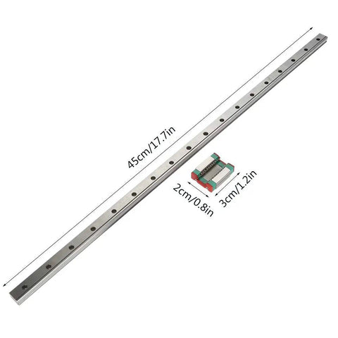 Tiny 12mm Mini Linear Rail With Four Point Ball Retainer And Built In Lubrication System Includes 450mm Rail For Precise Motion In Automation