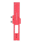 6 Inch Woodworking Ruler With Adjustable Sliding Stop, Aluminum Alloy Pocket Ruler With Engraved Scales For Marking