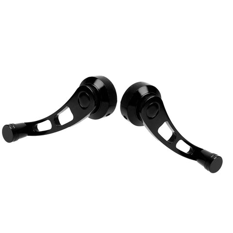 2 Pcs Window Handle And Window Riser Crank Winder Set For Classic Cars, premium alloy material, durable black finish, side view
