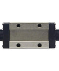 MGN9H Linear Motion Carriage Block for 9mm Slide Rail Guide, top view showing robust steel and black plastic construction.