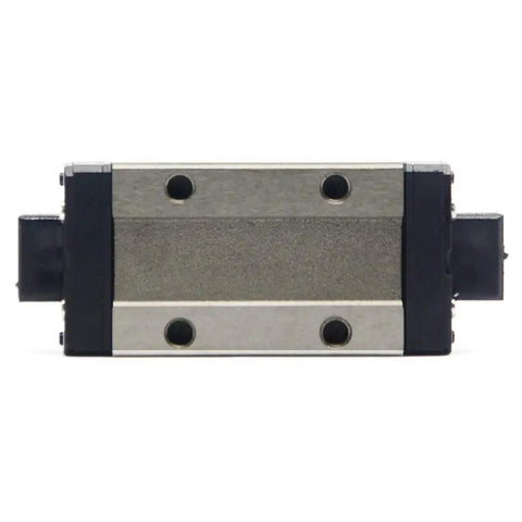 MGN9H Linear Motion Carriage Block for 9mm Slide Rail Guide, top view showing robust steel and black plastic construction.