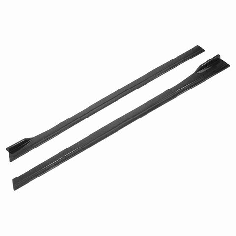Universal Car Side Skirt With Abs Carbon Fiber Style tough side deflector pair for cars, enhances look and shields undercarriage.