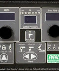 Control panel of Heavy Duty 80 Amp CNC Plasma Cutter with PTM machine torch and blowback ignition for painted or rusted metals.