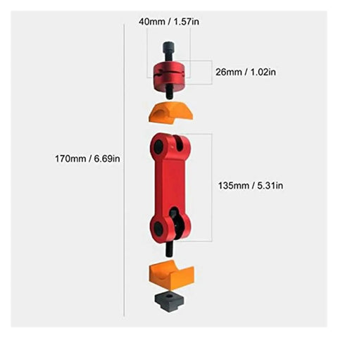 No Sweat Slick CNC Mill Vise Stop Adjuster And Precision Workpiece Locator For Heavy Duty Machinist Tool with dimensions shown