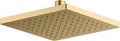 Honesty Square Rainhead With 1.75 GPM Flow 8 Inch Brass Rain Shower Head Delivers Drenching Full Coverage Rain Spray Durable Construction Modern Look In Vibrant Brushed Moderne Brass