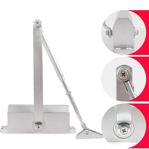 Hydraulic Door Closer With Soft Close And Adjustable Arm For Home And Commercial Doors Heavy Duty Pro Grade Aluminum Alloy
