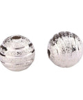 500 Pcs 4mm Sterling Silver Plated Brass Corrugated Round Bead Spacers For DIY Jewelry Making Tiny Beads Craft Supplies Set CF10-4