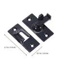 Rock Solid Smooth Action Sliding Bolt Latch Made From Real 304 Stainless Steel shown with measurements for secure gate doors.