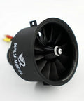 64mm 12 Blade EDF Ducted Fan With 4S 2840-KV3200 Brushless Outrunner Motor For RC Jet Aircraft Beefy High-Performance Model Jet Engine With CNC Laser Spinner Finish And Matte EDF Housing