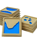 Water And Land Form Tray Set For Kids Learning Toy Terrain Cognition Montessori Geography Aids With Wooden Molds