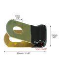 Cushioned steel brake line clip with rubber insulation for 3/16 inch tubing, side view. Part of 20-pack for solid grip and vibration dampening.