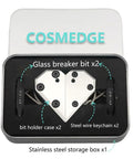 Dope Glass Breaker Bit Set With Love Heart Bit Holder For Leatherman Multitools in storage box with accessories displayed