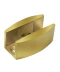 Bottom Guide For Sliding Shower Door In Brushed Gold Finish, 2 By 1 Inch Size, Glass Clamp For 1/4 To 3/8 Inch Glass Thickness