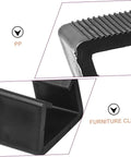 8 Pack Wicker Furniture Clips for Outdoor Sofa sectional fasteners showing black PP plastic with ridged edge detail.