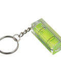Compact keychain spirit level in green acrylic glass, part of 10 Pack for mini for spirit Levels Green and Blue for acrylic Glass Square.