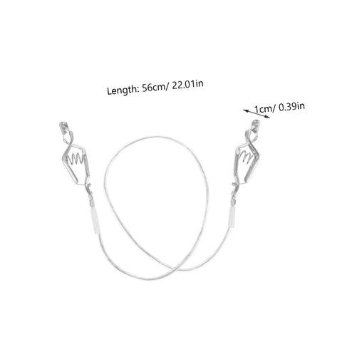 Fencing Body Cord Connector Clip With Double Clips Design For Tight Grip And Secure Connection, stainless steel 560x10x10mm.