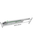 16 inch detachable slow-close drawer slides with metal rails, heavy-duty cabinet glides for kitchen and furniture replacement