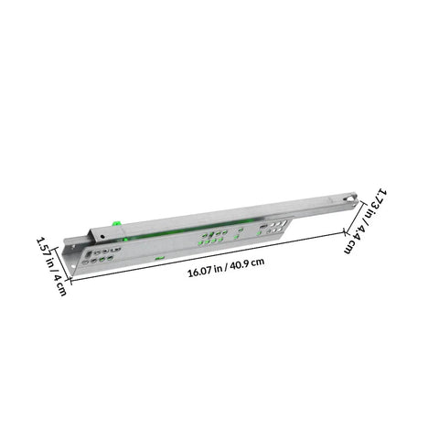 16 inch detachable slow-close drawer slides with metal rails, heavy-duty cabinet glides for kitchen and furniture replacement