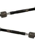 2 Piece Front Inner Tie Rod End Linkage Set LH RH For Hyundai Accent 2012 Through 2017 Replacement OE Quality Steering Rods Pair Durable Direct Fit Premium Grade Beefed Up. Two black inner tie rods