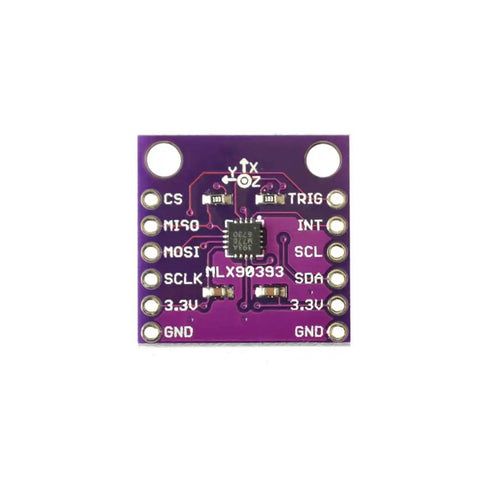 Front view of MLX90393 3D Hall Effect Sensor with Digital Displacement and Rotation Data for 3D Position Output XYZT I2C and SPI