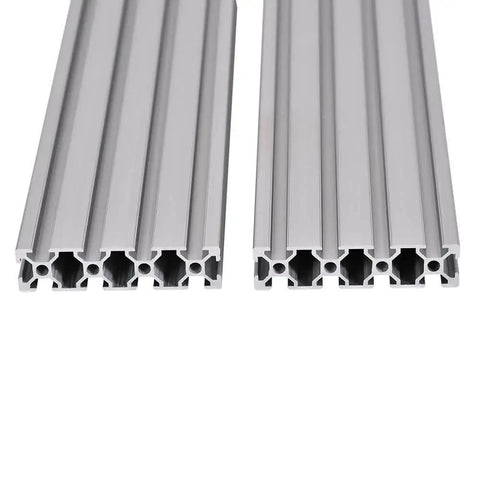 Two Pack 20 Series Aluminum Extrusion Profile 23.6 Inch Long T Slot 2080 for 3D Printer Parts CNC DIY Linear Rail European Standard