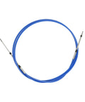Two Pack 20Ft Marine Throttle Shift Remote Control Box Cable For Outboard Engine Boat Motors, blue cable, coiled view.