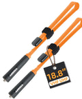 Orange SMA-Female Tactical Ham Radio Antenna 18.8 Inch Foldable For 144 To 430 MHz VHF UHF High Gain, shown in two-pack.