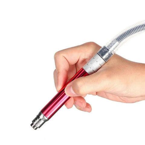 Close-up of a hand holding the Dead On Precision Micro Air Grinder Set Delivers 65000 Rpm Pneumatic Die Grinding Power.