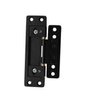Invisible Concealed Hinge Set For Cabinets And Wardrobes Adjustable Slim Rotating Door Fittings shown in black zinc alloy.