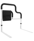 Heavy Duty Bed Rail With Handle And Pocket For Seniors, L Shaped Adjustable Safe Bedside Support