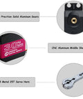 Beefy 30Kg Metal Gear Digital RC Servo With 270 Degree Sweep And Waterproof Aluminum Case components with labels