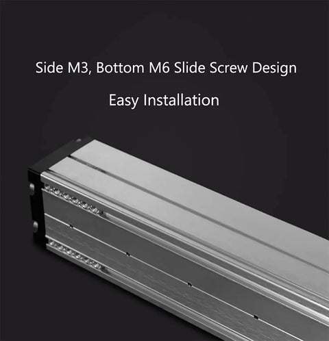 Close-up view of Heavy Duty Linear Stage Actuator With Ball Screw Slide Table And Precision Electric Guide Linear Module design for easy installation.