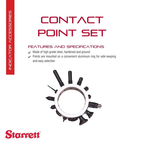 Dial Indicator Accessories And Contact Set For AGD Indicators With 14 Points And 4 To 48 Thread Shock Absorbing Tip