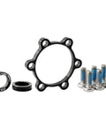 Boost Hub Conversion Kit For Bicycle Front And Rear, Plug And Play Adapters, black hub ring and silver bolts pictured