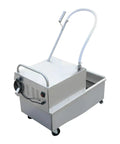 Game Changing 55L Commercial Fryer Oil Filter Cart Machine With Heavy Duty Motor And Mobile Base For Busy Kitchens, stainless steel, portable design.