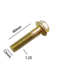M12 hex flange screw, 40mm length, 12mm diameter, zinc plated, heavy duty fastener for automotive and restoration projects.