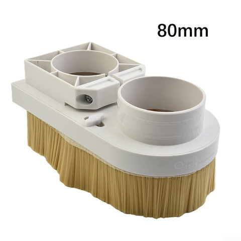 Router Dust Collector for Milling with 80mm Spindle Shoe Boot Engraving Machine Suction Cover and Thickened Nylon Brush Attachment