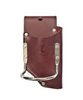 Two-In-One Leather Tool Holder For Carpenters And Electricians Hammer And Pliers Holster With Belt Loop, brown leather