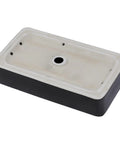 Rectangular White Vessel Sink For Bathroom Above Counter Porcelain Ceramic Lavatory Vanity Basin Modern 24 By 14 Inch Durable