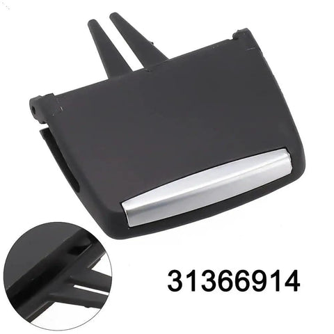 Front Air Conditioning Vent Clip Repair Kit for Volvo XC90 2019 2020 2021 2022 2023 Easy Install Replacement Durable Auto Air Vent Outlet Tab Clip Premium Quality Materials Direct Fit Plug and Play black vent clip with silver trim, part 31366914