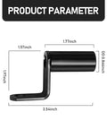 Dimensions of Beefy Aluminum Motorcycle Conversion Bracket With Rearview Mirror Extension Rod Mount Universal Fit For Most Cars