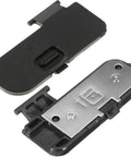 Smooth Swap Snap On Battery Door Cover for Nikon D3200 D5200 D3300, two-piece set showing front and back design.