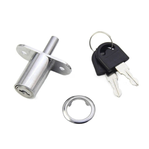 Cylinder Locks 23/32mm Tongue Door Bolt Latch For Wood Cabinets Wardrobes And Sliding Doors With Key Zinc Alloy