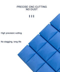 Image of blue Game Changing Sound Insulation Board Acoustic Foam Panels Studio Wedge Tiles For Wall, 19x19x2 inch, precision cut.