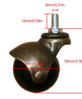 Top Rated Antique Brass Two Inch Ball Casters Set Of Four With Quick Connect M8 Threads For Silent 360 Degree Swivel Wheels, 50mm size.