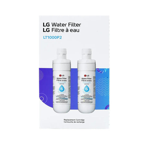 LT1000P2 Refrigerator Water Filter Pack Of 2, 6 Month 200 Gallon Replacement For Clean Tap Water And Ice, Reduces Chlorine And Contaminants, NSF Certified, Improves Taste And Quality, Removes Cysts And Asbestos