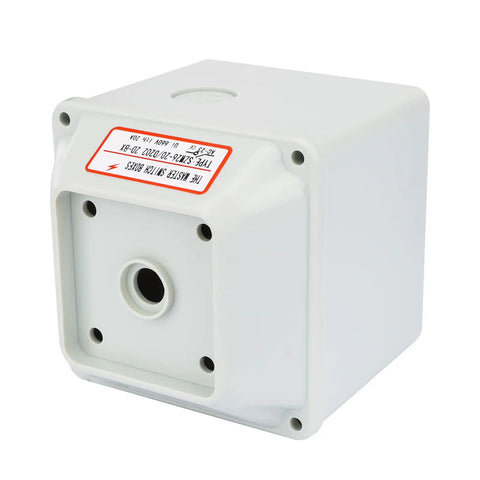 SZW26 20 4 L Cam Switch Enclosure Weatherproof Box For 20A Switches front view industrial grade housing, 3.15x3.15x3.62 inches