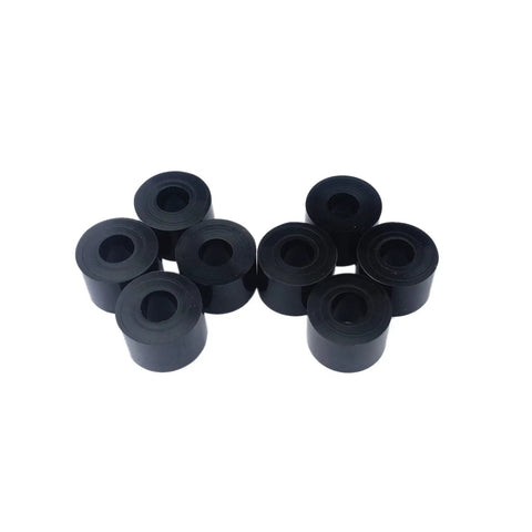 Quad Roller Skating 85A Cushion Set for PowerDyne Reactor Trucks Universal Fit Black, eight high rebound cushions on display.