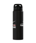 Skybound Sailplane Pilot Water Bottle For Aviation Fans, black stainless steel insulated bottle with leak-proof lid.